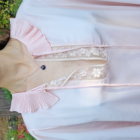 AUTHENTI-Chloé Lingerie Sleepwear/slip Dress Mini Vintage 1970s Baby Pink size L - Picture 4 of 16